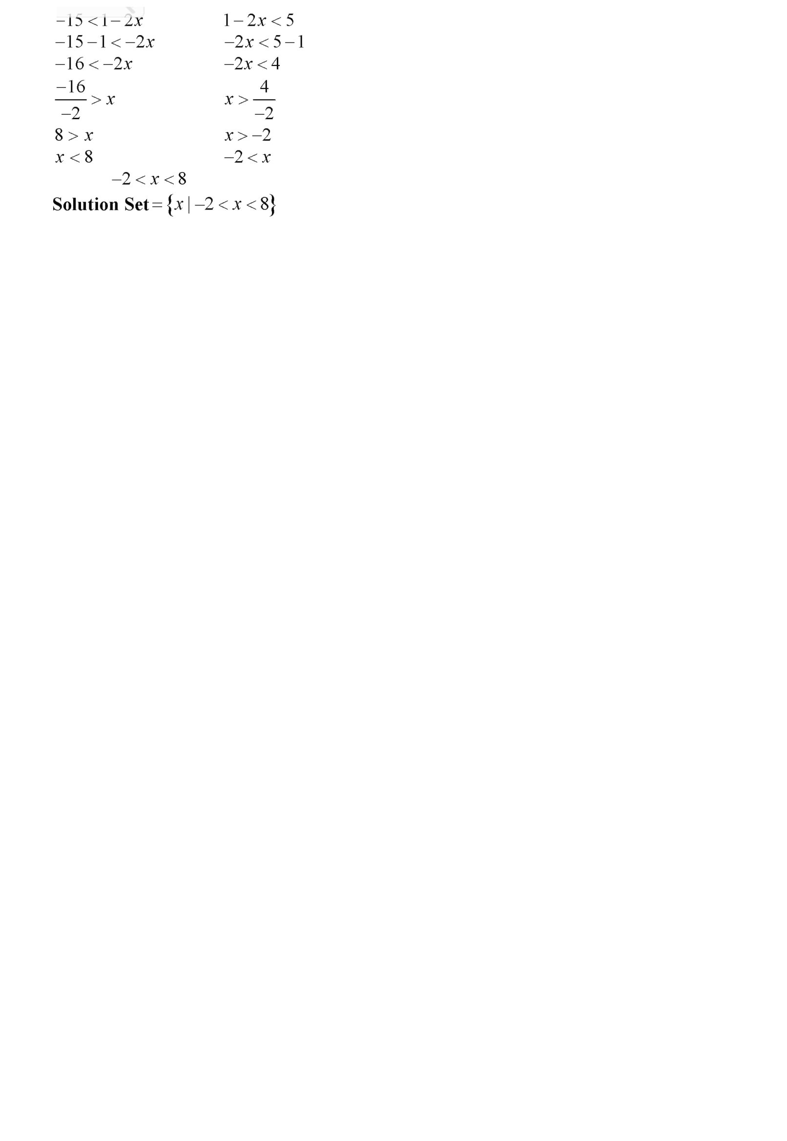 9th class Math solved Notes Chapter Name: Linear Equations and Inequalities {Review Exercise 7}