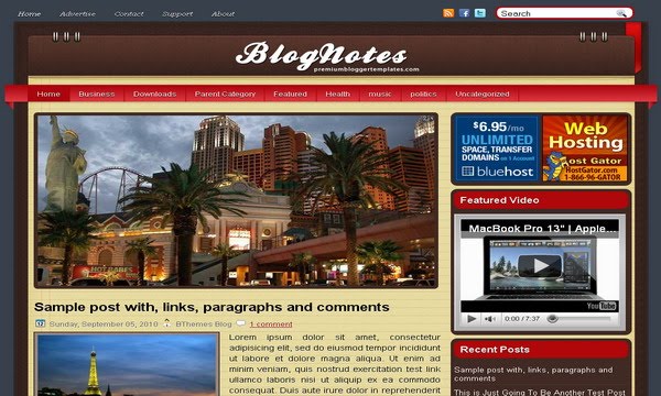 BlogNotes Blogger Template