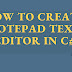 How to create NotePad Text Editor using C-Sharp| Dot-Net Development.