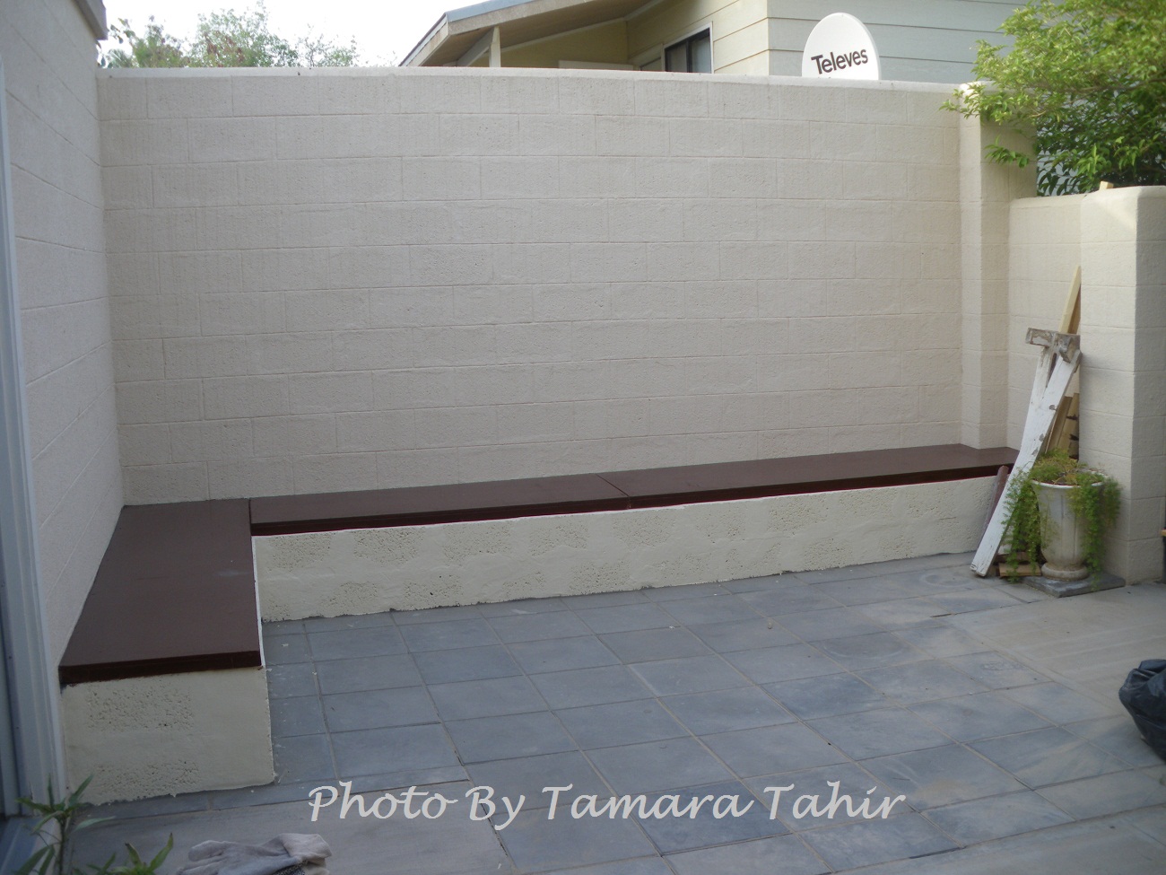 DIY Concrete Block Bench