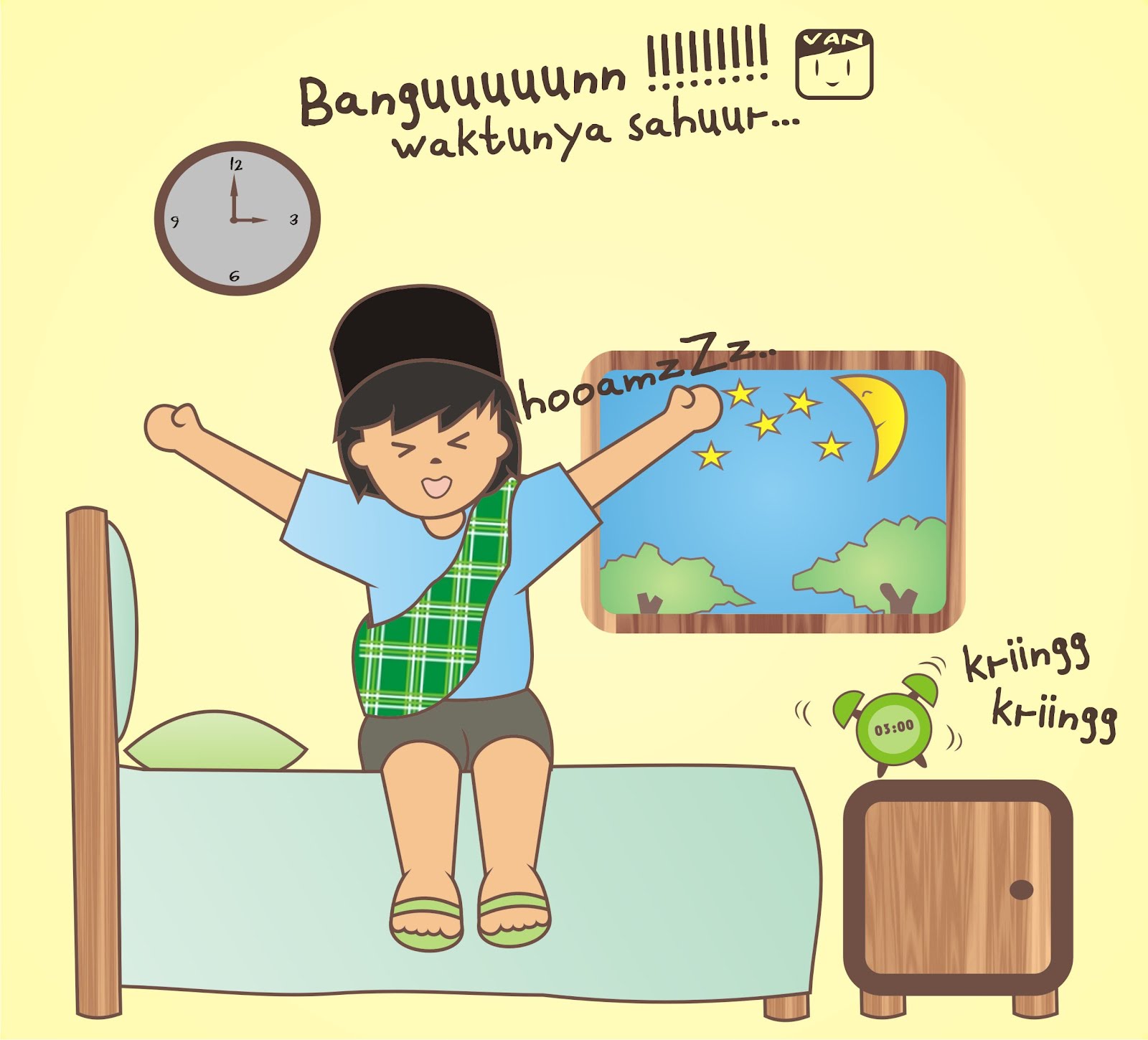 Gambar Animasi Lucu Sahur Gokil Abis