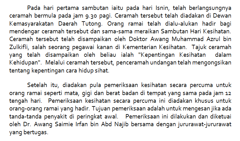 SERAMBI PELITA ILMU Contoh Karangan Karangan Laporan  Laporan 