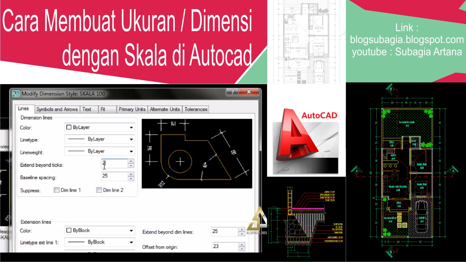 Cara Mudah Membuat Ukuran Atau Dimensi Sesuai Skala Di Autocad