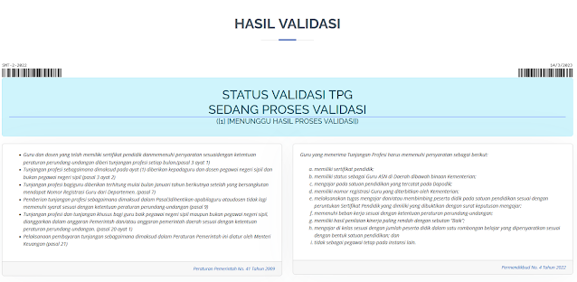 validasi info GTK