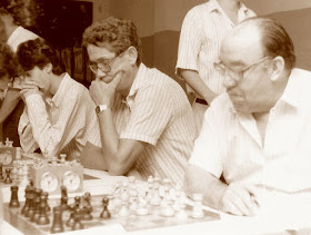 Algunos jugadores participantes en el XV Abierto Sant Andreu 1986