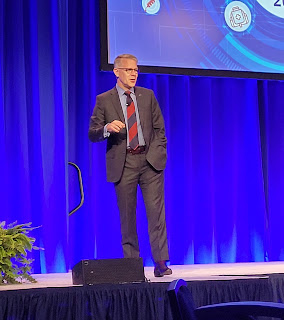 Dr. Paul Friedrichs, USU alumnus and  director of the newly established White  House Office of Pandemic Preparedness and Response Policy, called for audience members to "be bold." (Photo credit: Sarah Marshall, USU)