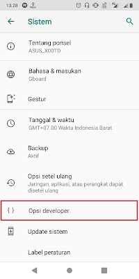 Klik Opsi Pengembang atau Opsi Developer.