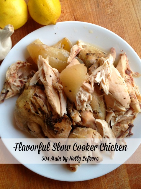 Slow cooker chicken just melts in your mouth.