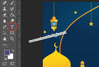 buat desain spanduk idul fitri di photoshop