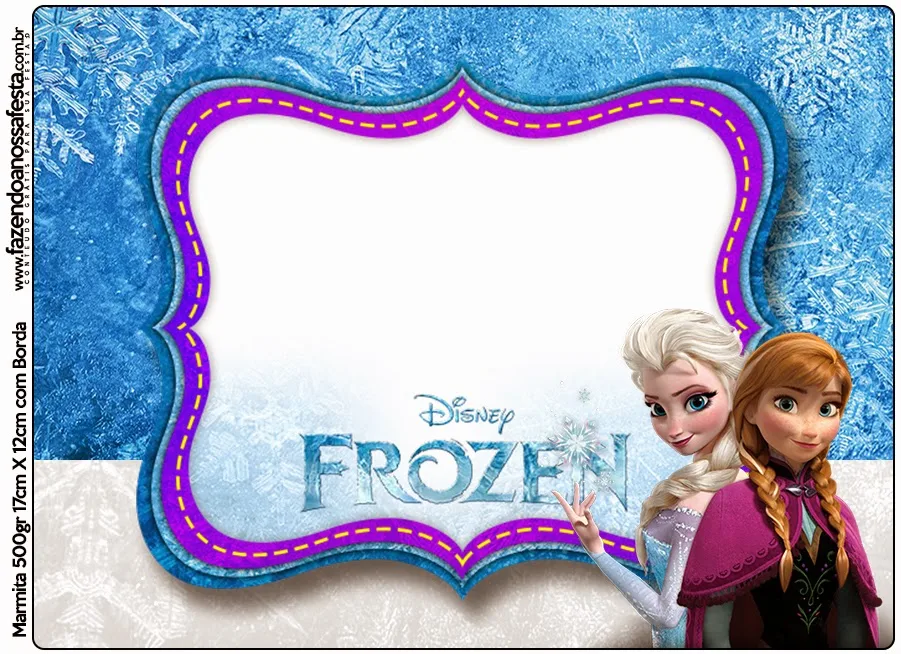 Free Frozen Printable  Invitations, Labels or Cards.