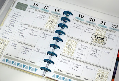 SRM Stickers Blog - Planner Pages by Christine - #planner #november #lifeisgood #clearstamps #stickerstitches #quickcards #stickers #calendarcompanion #calendarmonths #basketball #haveaball #piano #littleborders #shineyourlight #faith