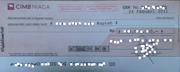 Nisura: Apa itu Cek (cheque) dan Pencairannya