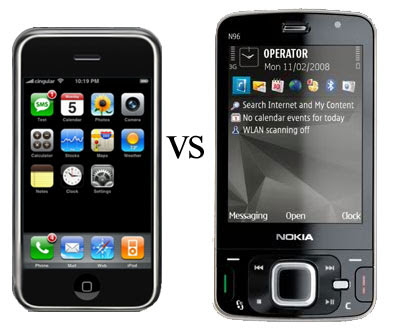 Apple Iphone vs Nokia N96