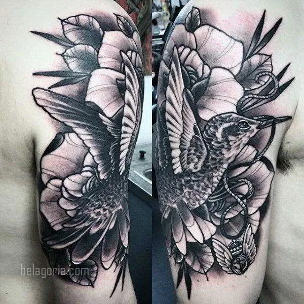 imagen del Tatuaje de un Colibrí