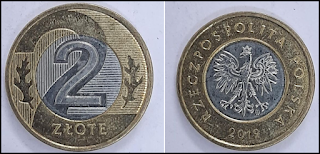 Poland 2 Zloty Bimetallic @ 60