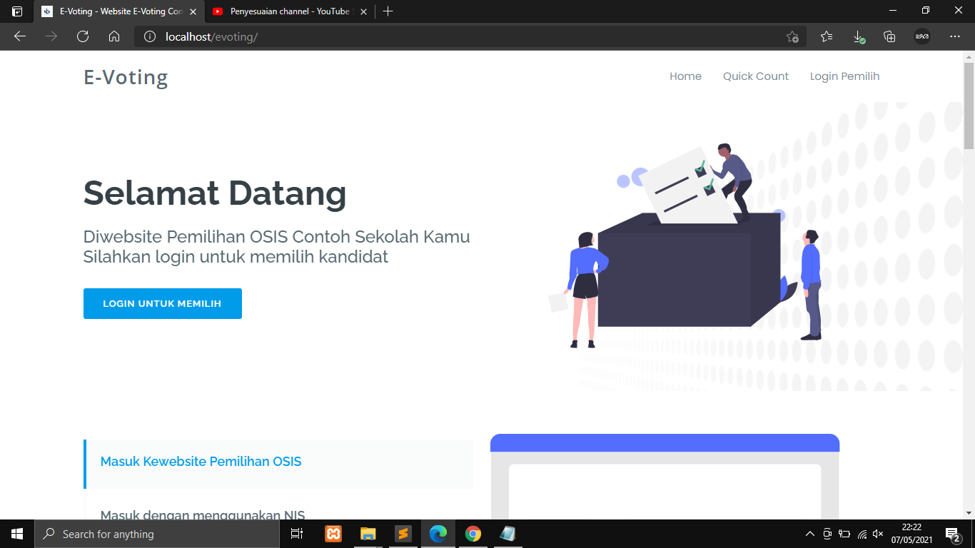 Aplikasi E-Voting Pemilihan Digital Berbasis WEB Menggunakan PHP dan MySQL