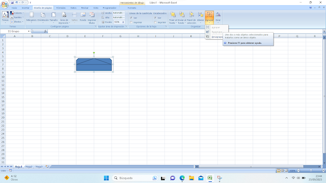 Agrupar formas en Excel