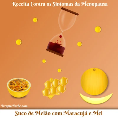 Receita Contra os Sintomas da Menopausa: Suco de Melão com Maracujá e Mel
