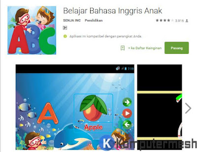 aplikasi belajar bahasa inggris untuk anak