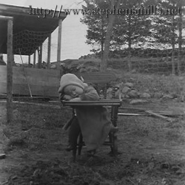 Photo of Baby Walter Scott Emmons II at the family home Elm Dale Fruit Farm