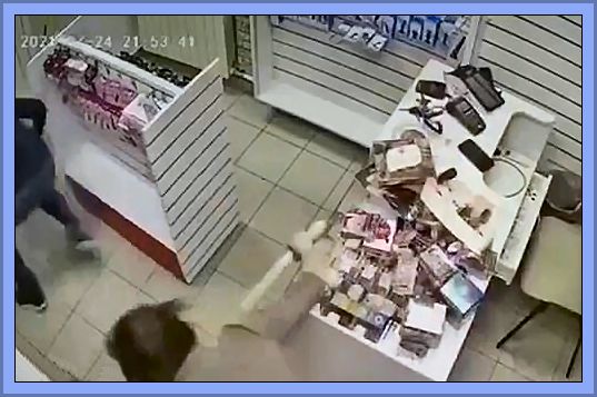 Russian Woman Chases After Robber
