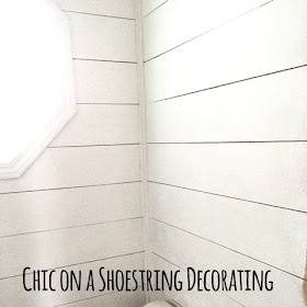 shiplap bathroom Chic on a Shoestring Decorating Blog