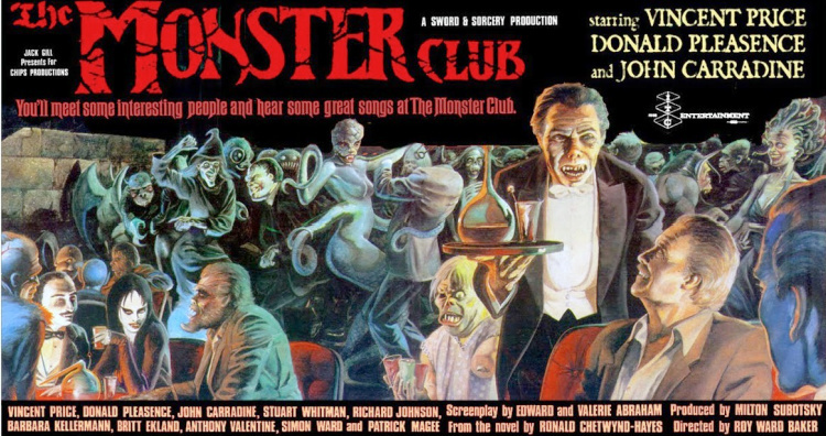 A Vintage Nerd, The Monster Club 1981, Vincent Price, 80s Horror Movies, The Monster Club, Monster Club Poster