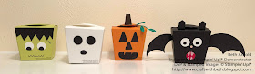 Craft with Beth: Stampin' Up! 8 eight weeks of Halloween takeout framelits frankenstein's monster ghost pumpkin jack-o-lantern bat punch art treat holder halloween box gift packaging