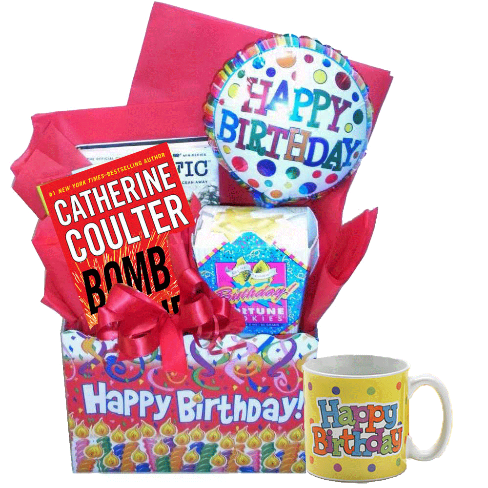 Birthday Wishes Gift Basket with Book