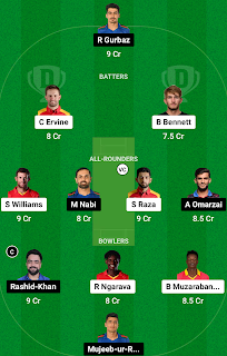zim vs Afg dream11 prediction 2024 1st odi
