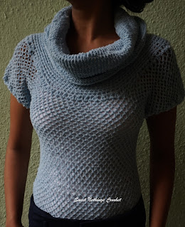 Cowled Lacy Top - a free crochet pattern from Sweet Nothings Crochet