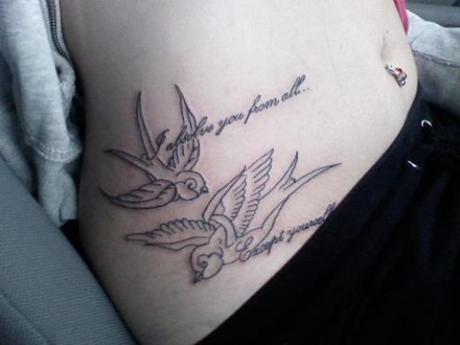 Sparrow Tattoo Designs For Girls