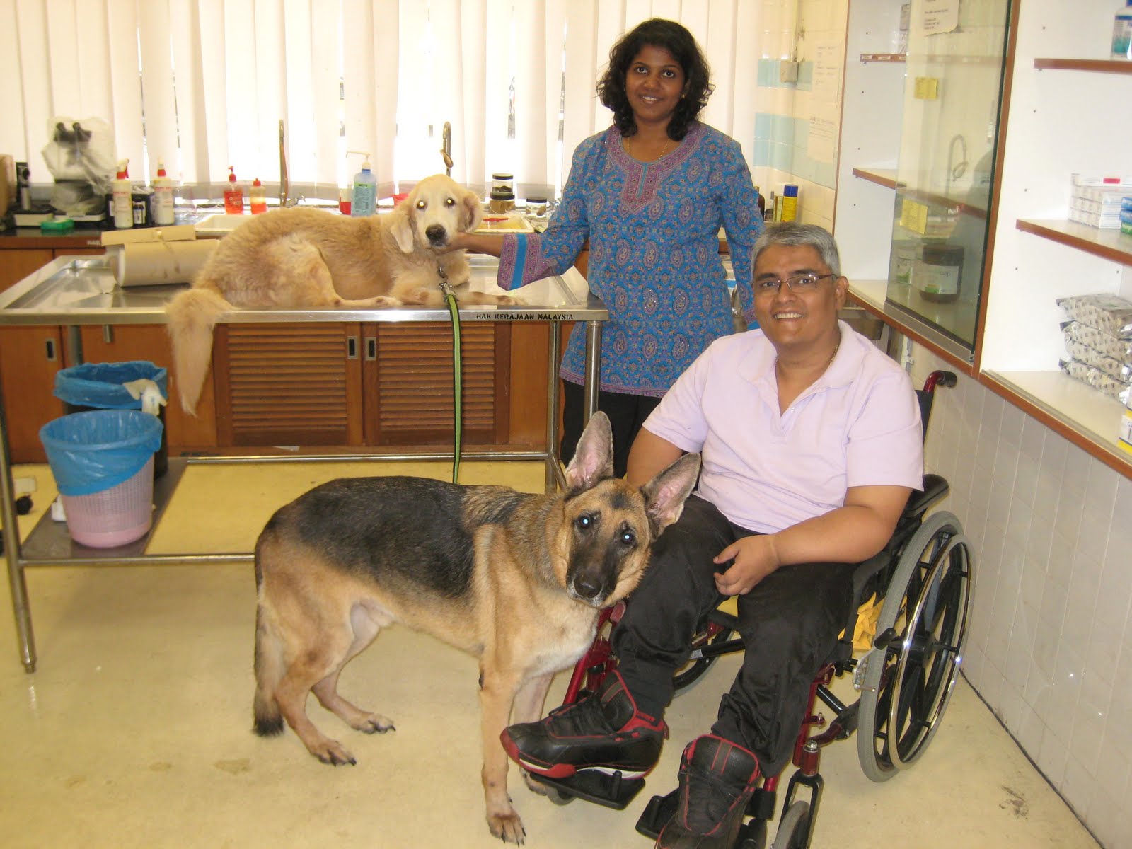 PETPOSITIVE: : A Wonderful Vet Treats Two Service Dogs In 