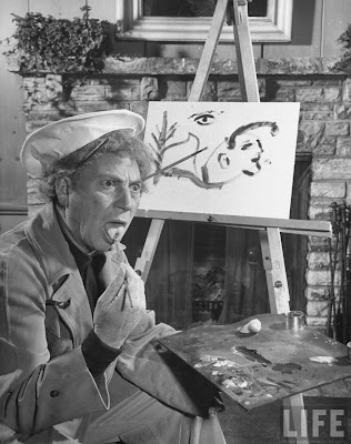 Harpo Marx Painting Photo by Allan Grant February 1948