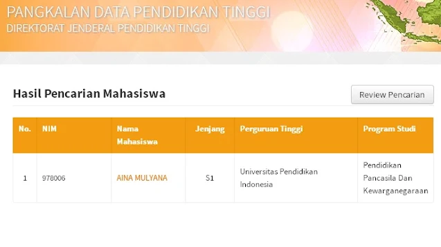 CEK IJAZAH APAKAH NAMA ANDA TERDAFTAR DI PORTAL DIKTI