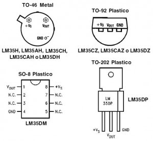 Simple IC LM35 Temperature Sensor Characteristics 