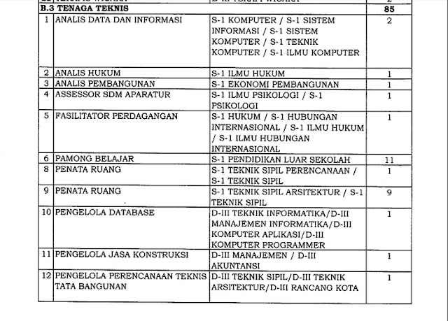 Formasi CPNS Kota Padang 2018