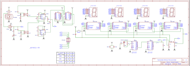 Non Contact Tachometer Without Microcontroller