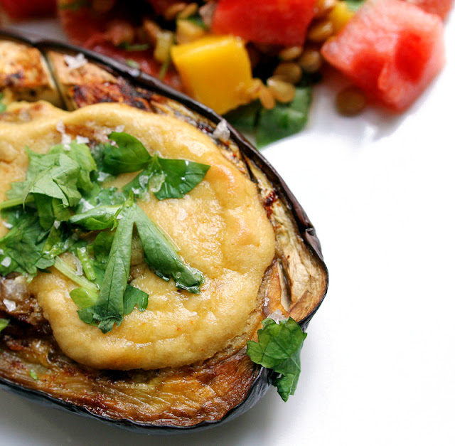 Oppskrift Grillet Aubergine Cashewost Vegansk Grillmat Vegetargrill