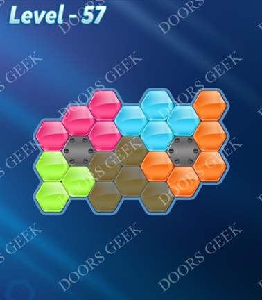 Block! Hexa Puzzle [Rainbow A] Level 57 Solution, Cheats, Walkthrough for android, iphone, ipad, ipod