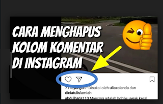 Cara menghapus komentar di instagram Ponsel Android, iphone atau windows