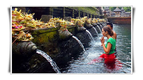 A picture of an unforgettable experience at The Holy Water Spring of Tirta Empul - Bali Male Escort Service