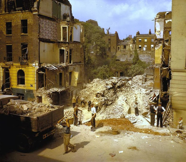 Fotografías a color de los bombardeos de Londres