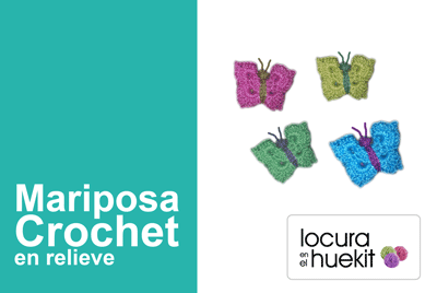 Como hacer mariposas a crochet con relieve paso a paso