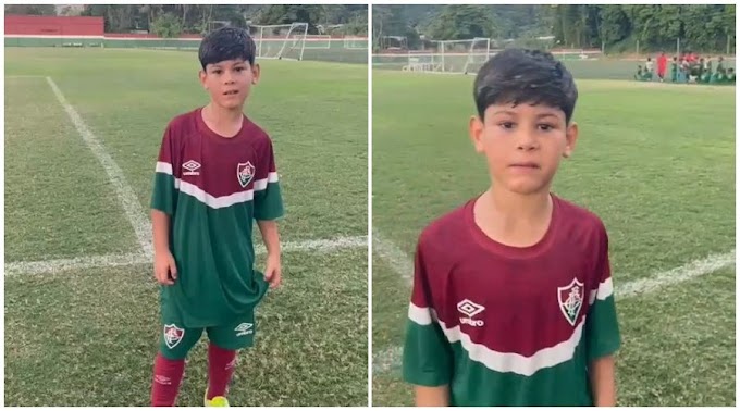 Patos celebra: criança de 9 anos conquista vaga nas categorias de base do Fluminense; vídeo