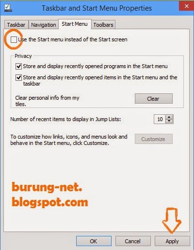 Cara Memunculkan Start Screen di Windows 10 - Burung Internet