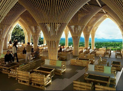  Contoh  Desain Gambar Cafe  Warung Kopi Dari  Bambu  Terbaru 