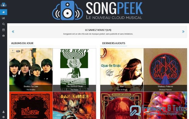 Songpeek : un site d'écoute de musique gratuit et sans pubs