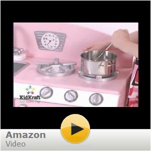 Kidkraft Retro Kitchen And Refrigerator In Pink