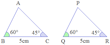 Example 1: Triangles ABC and PQR